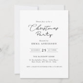 Eenvoudig zwart-wit kerstfeest kaart (Voorkant)