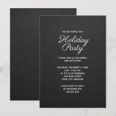 Eenvoudig zwart-wit kerstfeest kaart (Voorkant / Achterkant)