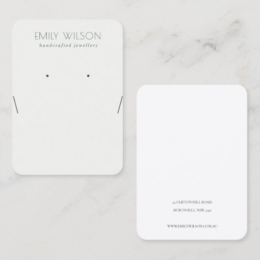 Eenvoudig zwart-wit Ketting dat beeldscherm verdie Visitekaartje (Voorkant / Achterkant)