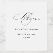 Eenvoudig zwart-wit keurmerk voor weddenschappen wijn etiket (Enkel label)