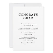 Eenvoudig zwart-wit Klassiek Afstuderen