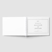 Eenvoudig zwart-wit klassieke huwelijk gastenboek (Volledig)
