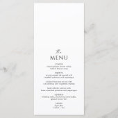 Eenvoudig zwart-wit klassieke huwelijk menu (Voorkant)