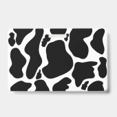 Eenvoudig Zwart wit Koe Vlekken Dier Badge (Achterkant)