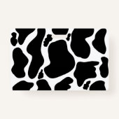 Eenvoudig Zwart wit Koe Vlekken Dier Badge (Achterkant)