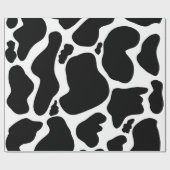 Eenvoudig Zwart wit Koe Vlekken Dier Cadeaupapier (Vlak)