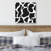 Eenvoudig Zwart wit Koe Vlekken Dier Canvas Afdruk (Insitu (Slaapkamer))