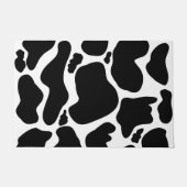 Eenvoudig Zwart wit Koe Vlekken Dier Deurmat (Voorkant)