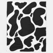Eenvoudig Zwart wit Koe Vlekken Dier Fleece Deken (Voorkant)