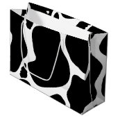 Eenvoudig Zwart wit Koe Vlekken Dier Groot Cadeauzakje (Voorkant Gekanteld)