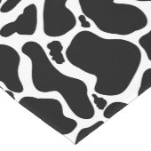 Eenvoudig Zwart wit Koe Vlekken Dier Korte Tafelloper (Hoek)