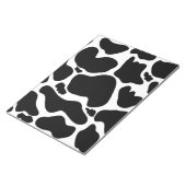 Eenvoudig Zwart wit Koe Vlekken Dier Notitieblok (Schuin)