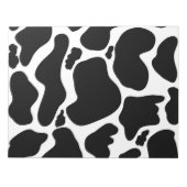 Eenvoudig Zwart wit Koe Vlekken Dier Notitieblok (Voorkant)