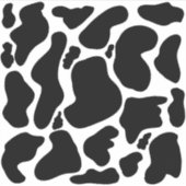 Eenvoudig Zwart wit Koe Vlekken Dier Sticker (Voorkant)