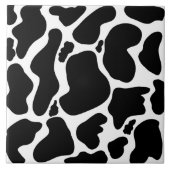 Eenvoudig Zwart wit Koe Vlekken Dier Tegeltje (Voorkant)