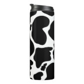 Eenvoudig Zwart wit Koe Vlekken Dier Thermosbeker (Geroteerd rechts)