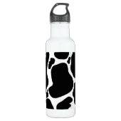 Eenvoudig Zwart wit Koe Vlekken Dier Waterfles (Voorkant)