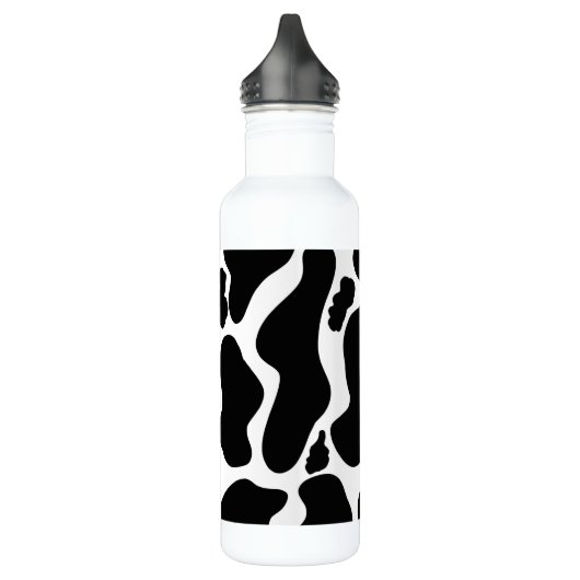 Eenvoudig Zwart wit Koe Vlekken Dier Waterfles (Links)