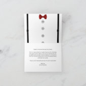 Eenvoudig zwart-wit Little Gentleman Baby shower Bedankkaart (Binnen)