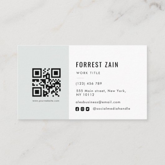 eenvoudig zwart wit logo visitekaartje (Achterkant)