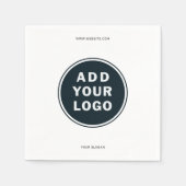 Eenvoudig zwart-wit Logo voor speciale acties Servet (Voorkant)