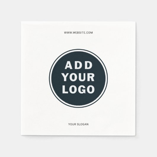 Eenvoudig zwart-wit Logo voor speciale acties Servet (Voorkant)