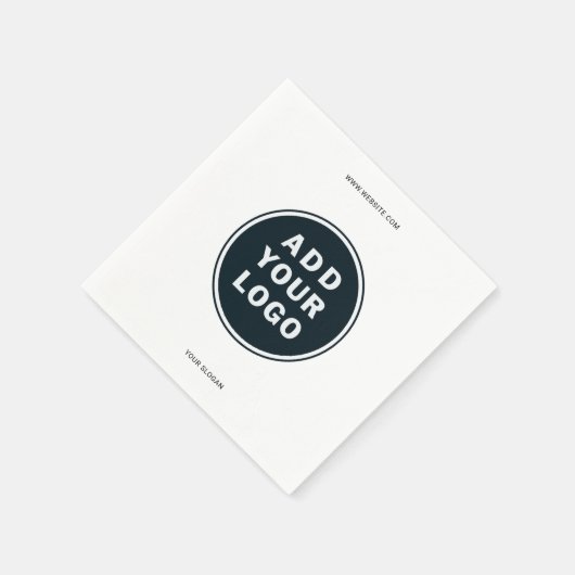 Eenvoudig zwart-wit Logo voor speciale acties Servet (Hoek)