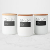 Eenvoudig zwart & wit Mango Jam Label Voedselcontainer Etiket (Flessen)