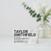 Eenvoudig zwart-wit, marmer Professional-bedrijven Visitekaartje (Staand voorkant)