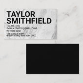 Eenvoudig zwart-wit, marmer Professional-bedrijven Visitekaartje (Voorkant / Achterkant)
