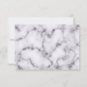 Eenvoudig zwart-wit marmer-stonpatroon save the date (Achterkant)