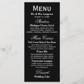 Eenvoudig zwart-wit - Menu Ontvangst (Voorkant)