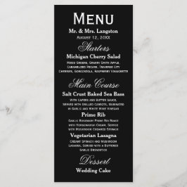 Eenvoudig zwart-wit - Menu Ontvangst