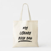 Eenvoudig zwart-wit, mijn bibliotheektas tote bag (Achterkant)