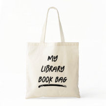 Eenvoudig zwart-wit, mijn bibliotheektas