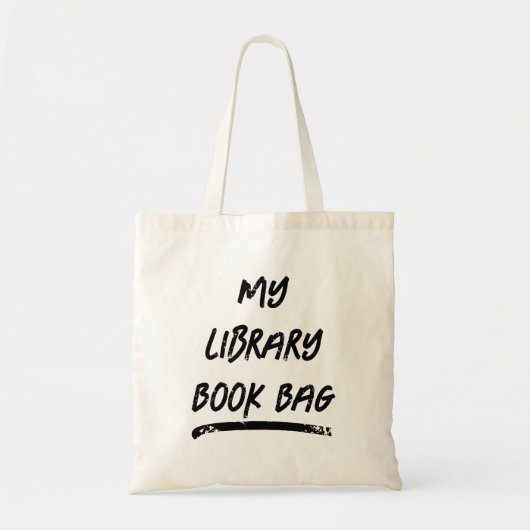 Eenvoudig zwart-wit, mijn bibliotheektas tote bag (Voorkant)