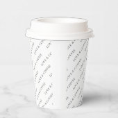 Eenvoudig zwart-wit, minimale aangepaste tekst papieren bekers (Rechts)