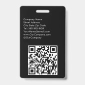 Eenvoudig Zwart & Wit Minimalistisch met Foto Badge (Achterkant)