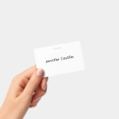 Eenvoudig zwart wit minimalistisch modern badge (Handheld)