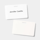 Eenvoudig zwart wit minimalistisch modern badge (Voor- en achterkant)