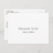 Eenvoudig zwart-wit minimalistisch modern briefkaart (Voorkant / Achterkant)