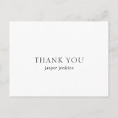 Eenvoudig zwart-wit minimalistisch modern briefkaart (Voorkant)