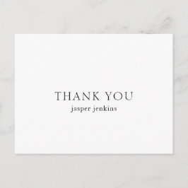 Eenvoudig zwart-wit minimalistisch modern briefkaart