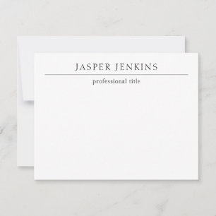 Eenvoudig zwart-wit minimalistisch modern notitiekaartje