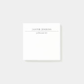 Eenvoudig zwart-wit minimalistisch modern post-it® notes (Voorkant)