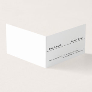 Eenvoudig zwart wit minimalistisch modern visitekaartje