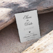 Eenvoudig zwart-wit minimalistisch save the date