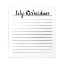 Eenvoudig zwart-wit minimalistisch trendnotitieblo