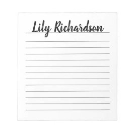 Eenvoudig zwart-wit minimalistisch trendnotitieblo notitieblok