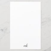 Eenvoudig zwart-wit modern Elegant bruiloft-menu (Achterkant)